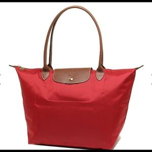 Longchamp Le Pliage Large Tote Rouge New!